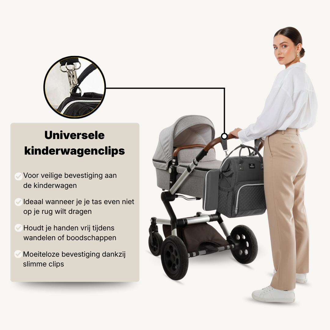 MIMMTI® 2.0 Leder-Wickeltasche, Familientasche, Reisetasche