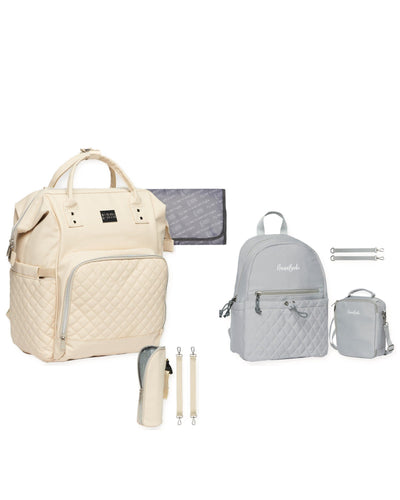 Outlet Duo: NanaBeebi 2.0 crème + outlet kinderrugzak