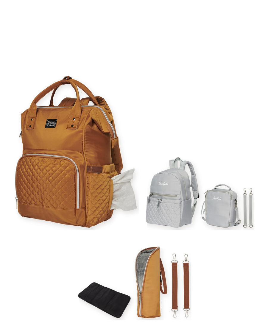 NanaBeebi Duo 1.0: luiertas + kinderrugzak (outlet)