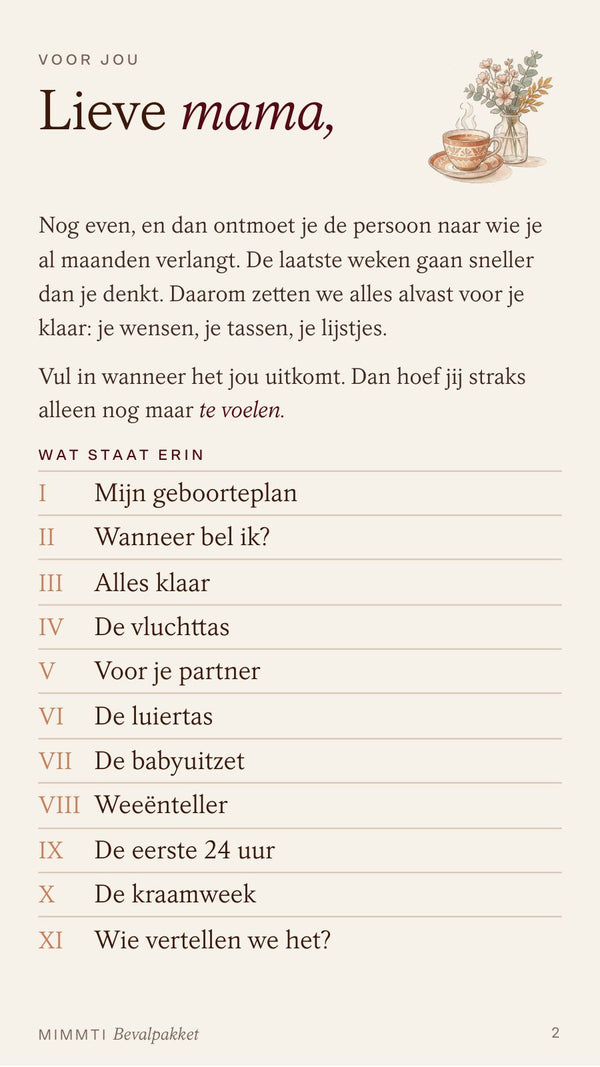 Bevalpakket pagina 2