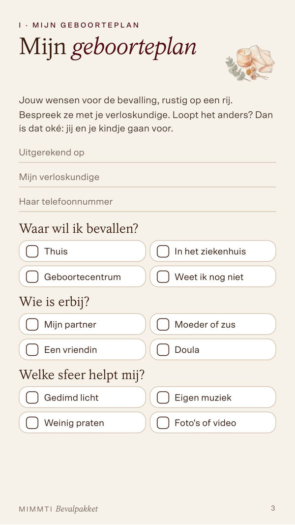 Bevalpakket pagina 3