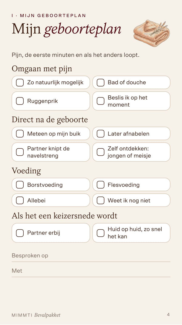 Bevalpakket pagina 4