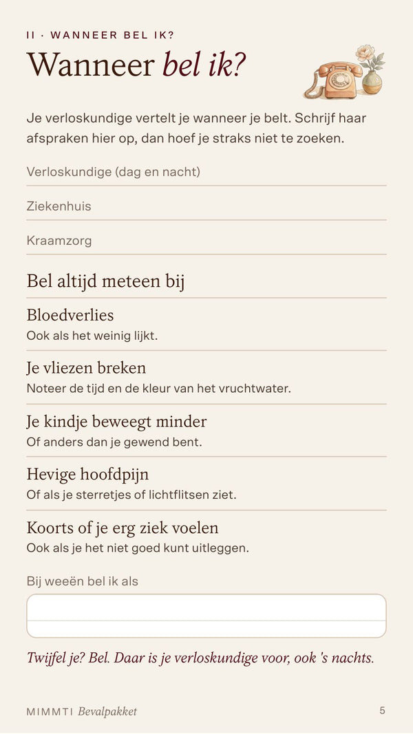 Bevalpakket pagina 5