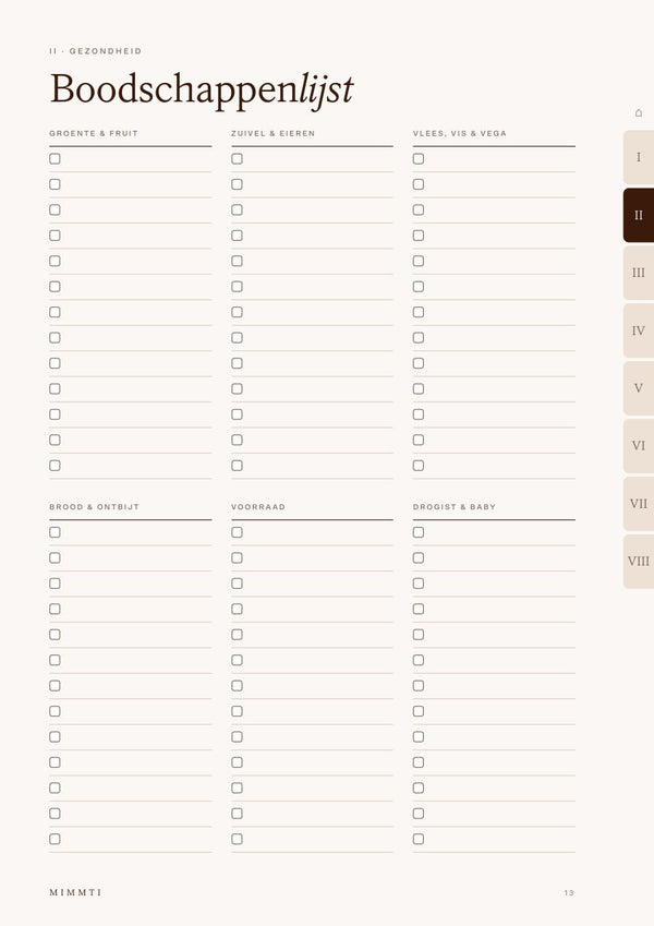MIMMTI Zwangerschapsdagboek & Planner pagina 5