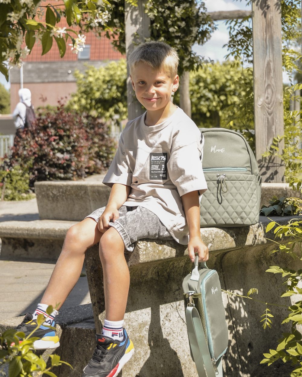 MIMMTI Kids Bag in mintgroen: Rugzak én lunchbag