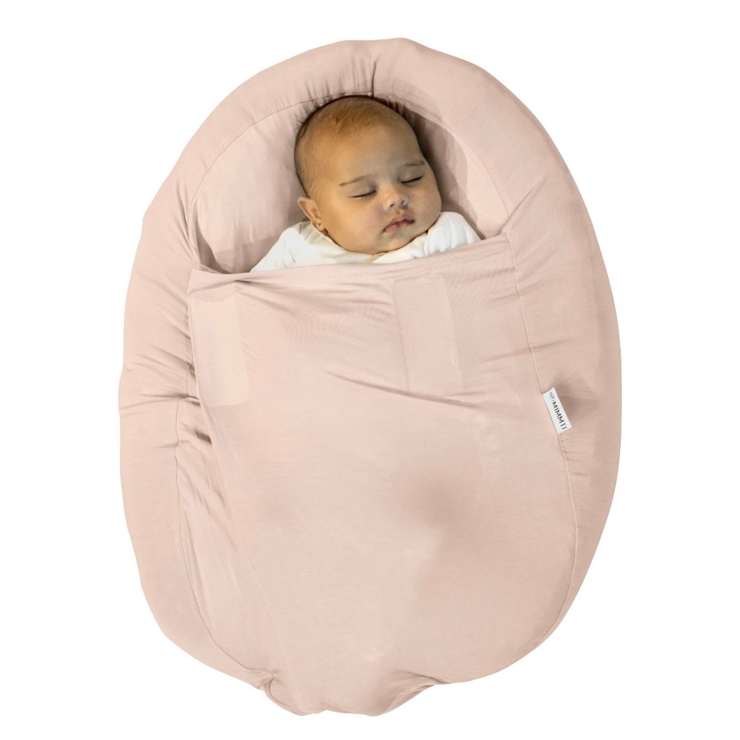 MIMMTI Sleepynest relaxhoes in beige als kraamcadeau voor een meisje