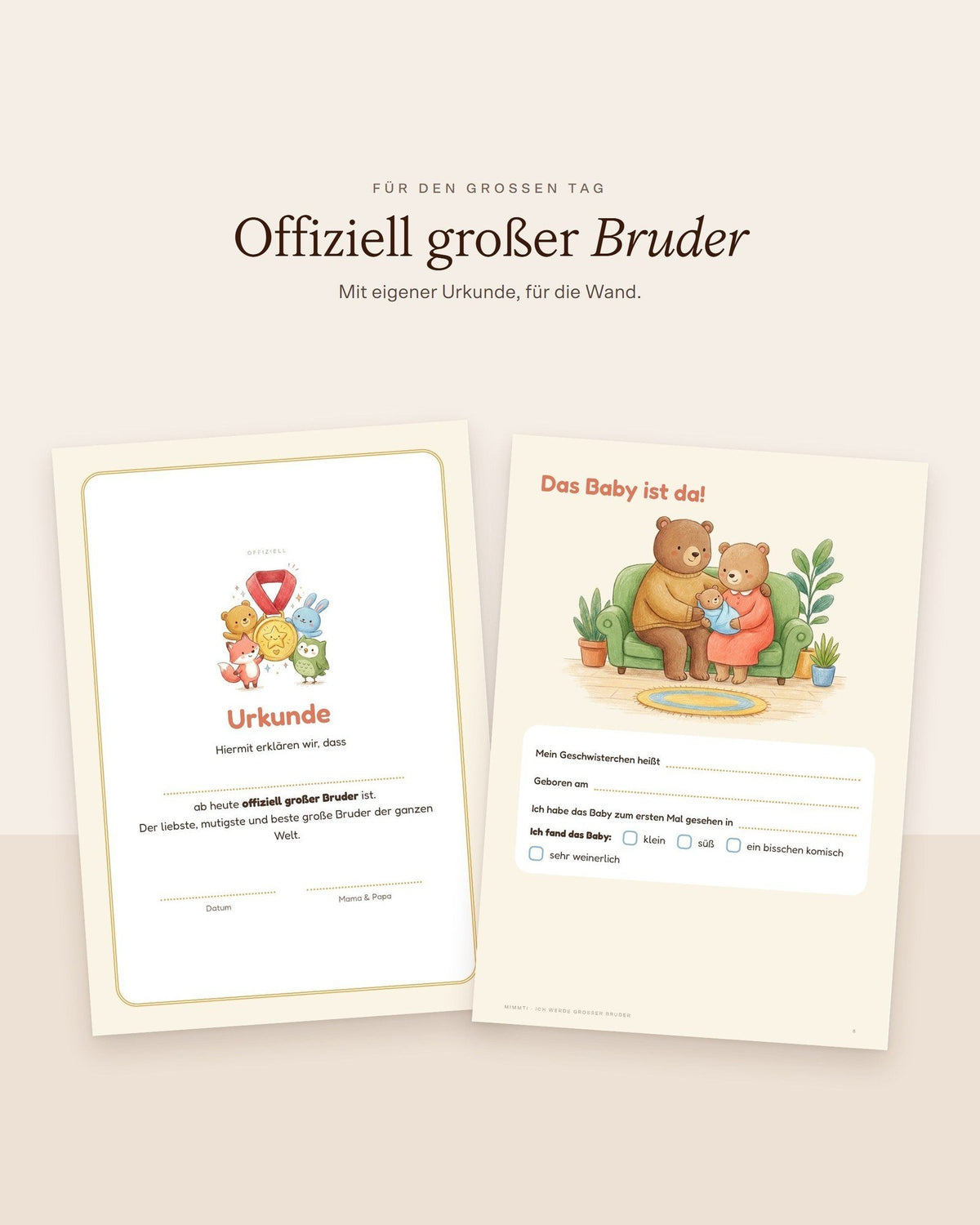 MIMMTI Ich werde große Schwester / großer Bruder