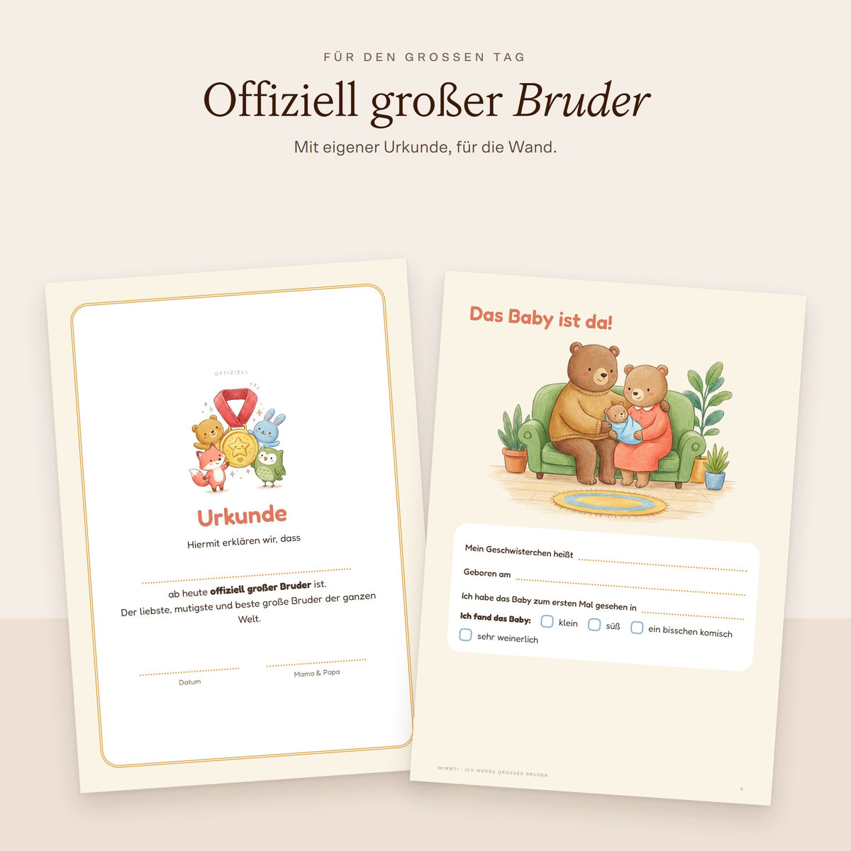 MIMMTI Ich werde große Schwester / großer Bruder