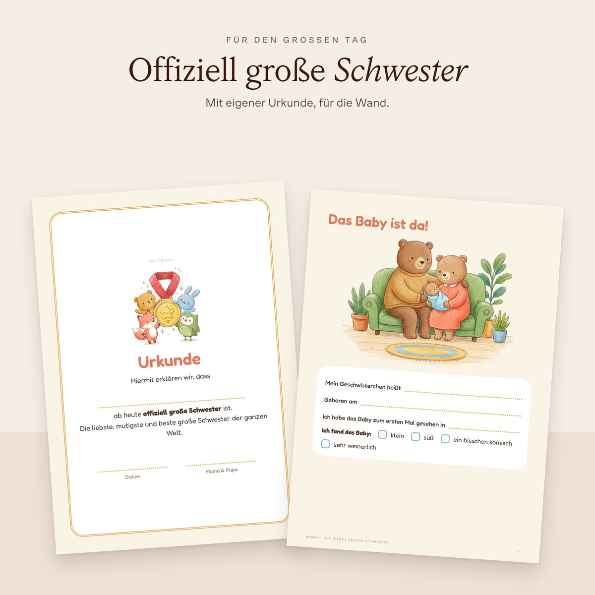 MIMMTI Ich werde große Schwester / großer Bruder