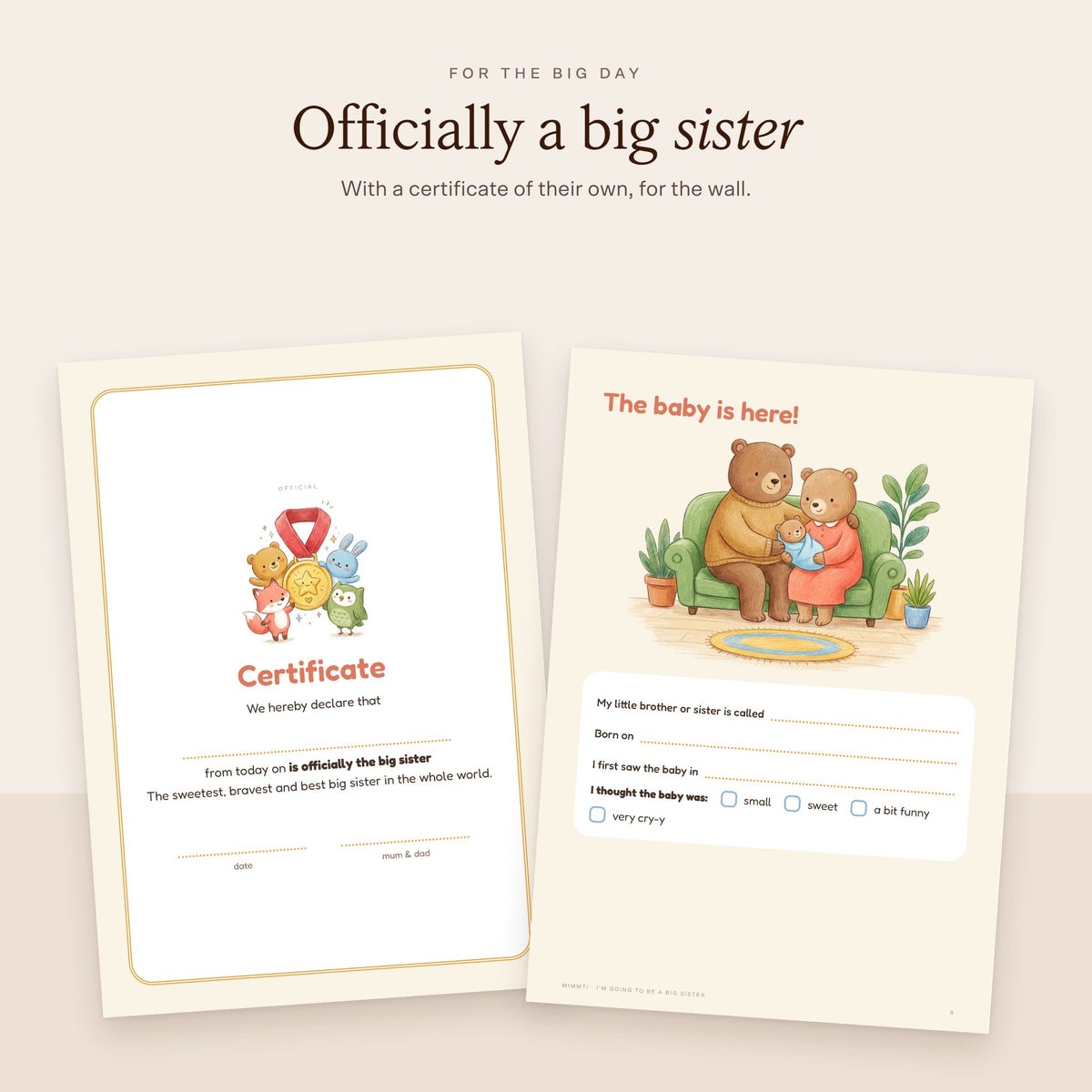 MIMMTI I'm going to be a big sister / big brother
