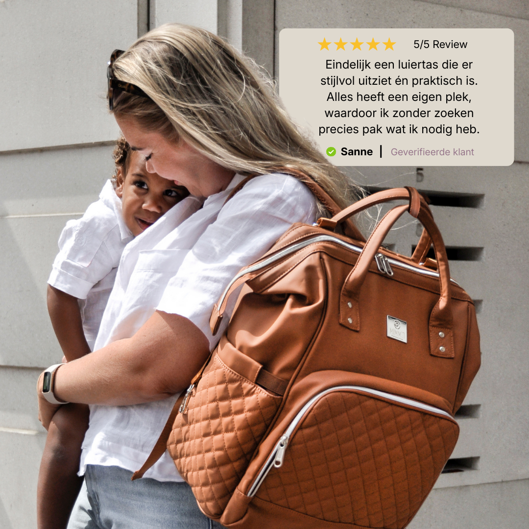 MIMMTI® 2.0 Vegan Leren Luiertas