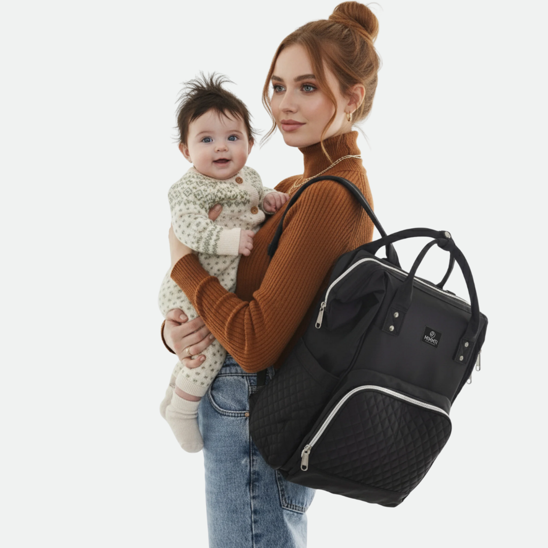 MIMMTI® 2.0 Leder-Wickeltasche, Familientasche, Reisetasche