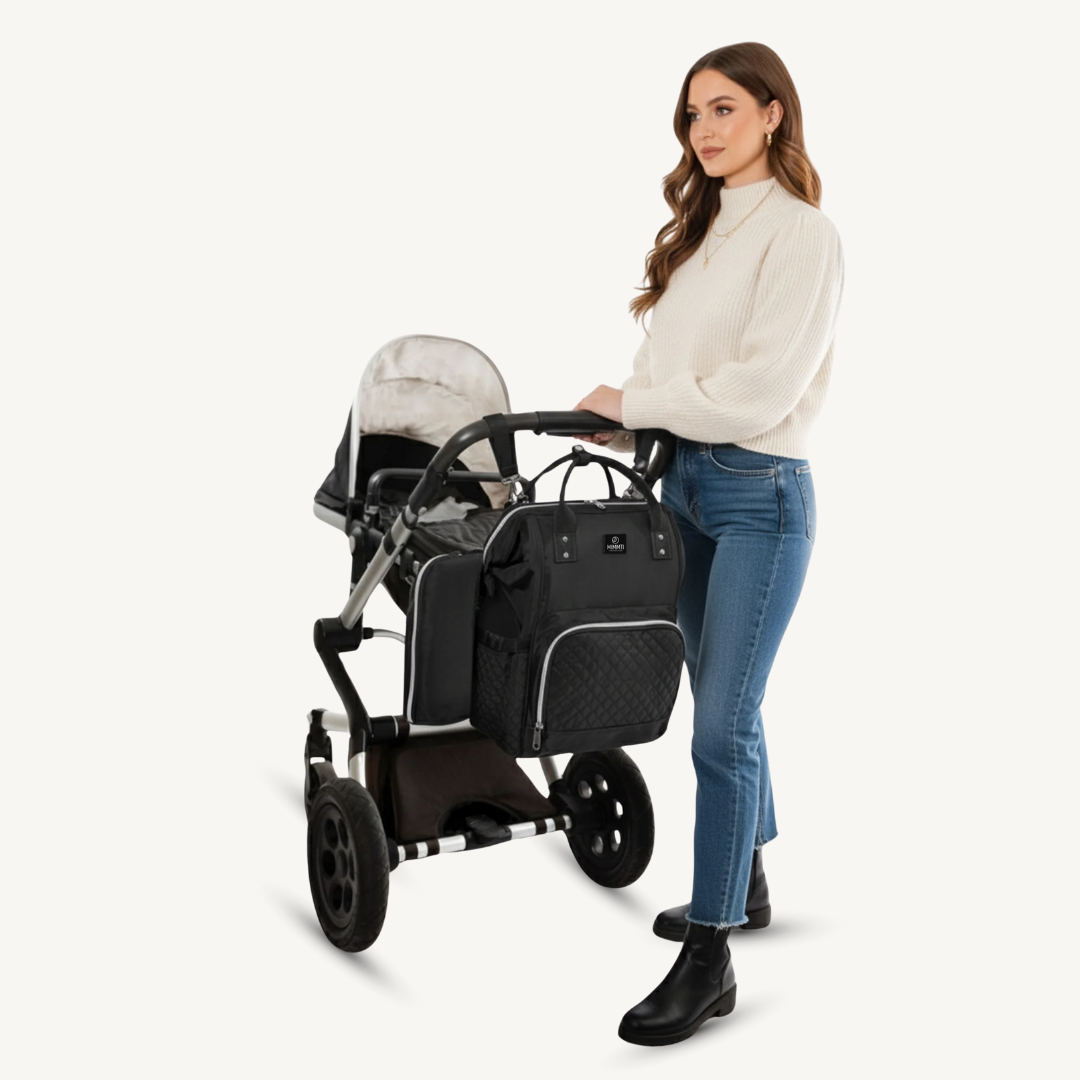 MIMMTI® 2.0 Leder-Wickeltasche, Familientasche, Reisetasche