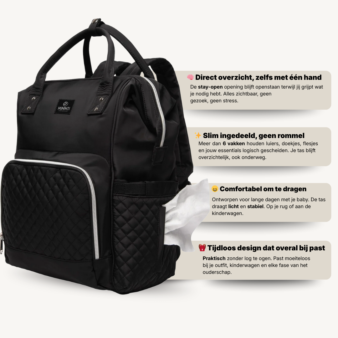 MIMMTI® 2.0 Leder-Wickeltasche, Familientasche, Reisetasche