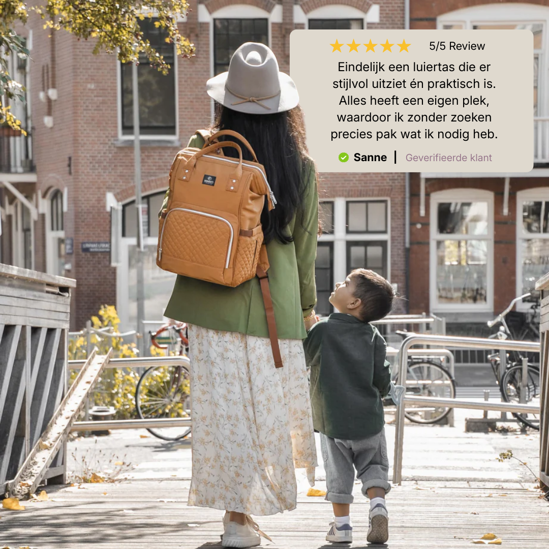 MIMMTI® 2.0 Leder-Wickeltasche, Familientasche, Reisetasche