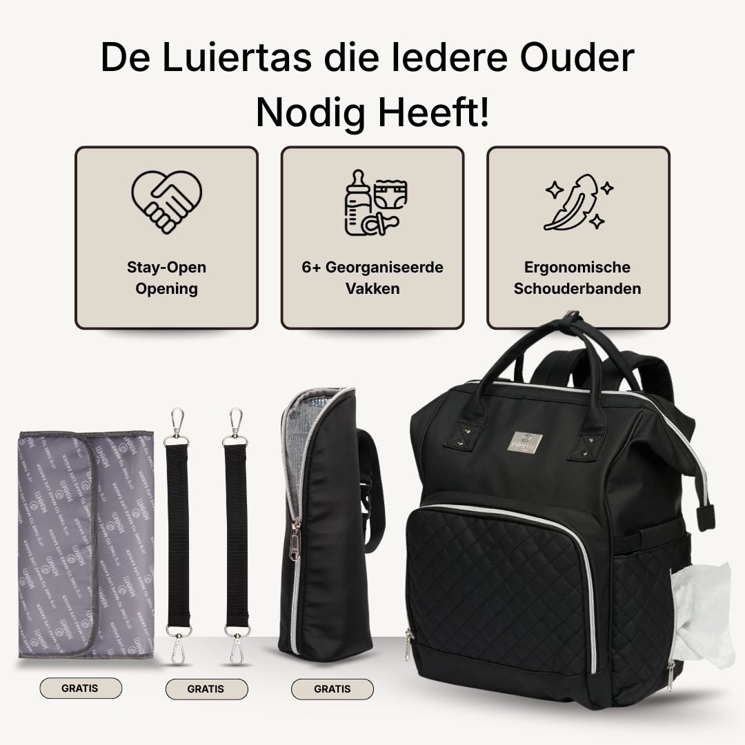 MIMMTI® 2.0 Vegan Leren Luiertas
