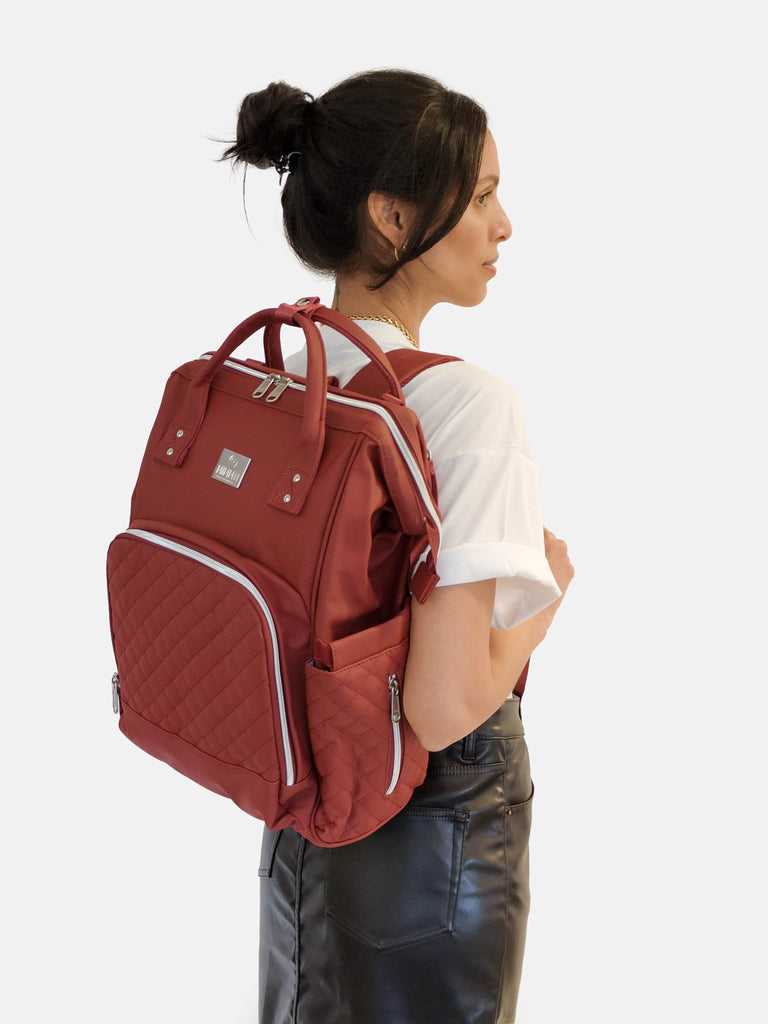 MIMMTI® 2.0 Leren Luiertas, Gezinstas, Reistas