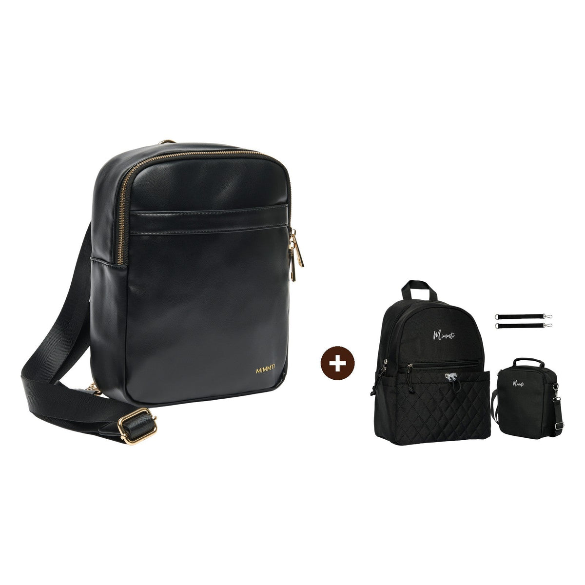 Zoya zwart met MIMMTI Kids Bag zwart