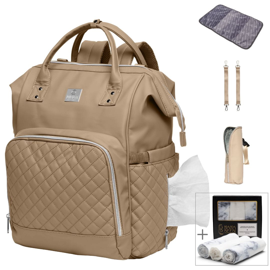 MIMMTI® 2.0 Leren Luiertas Bundel