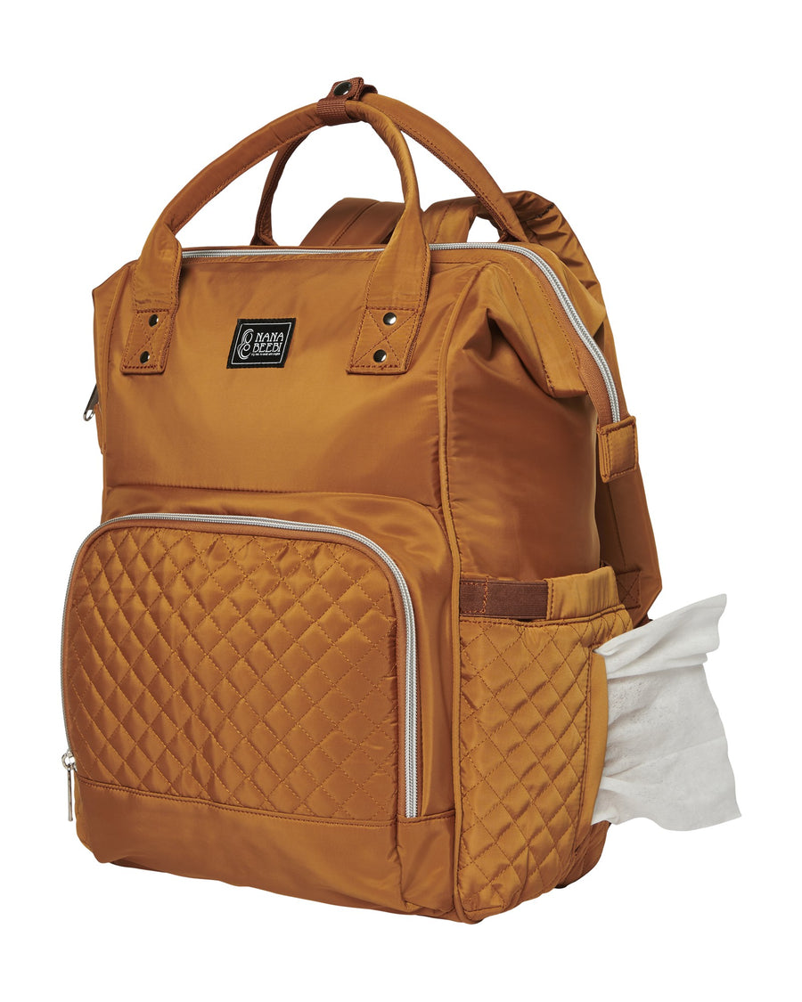 NanaBeebi 1.0 luiertas rugzak cognac (oud NanaBeebi-logo)