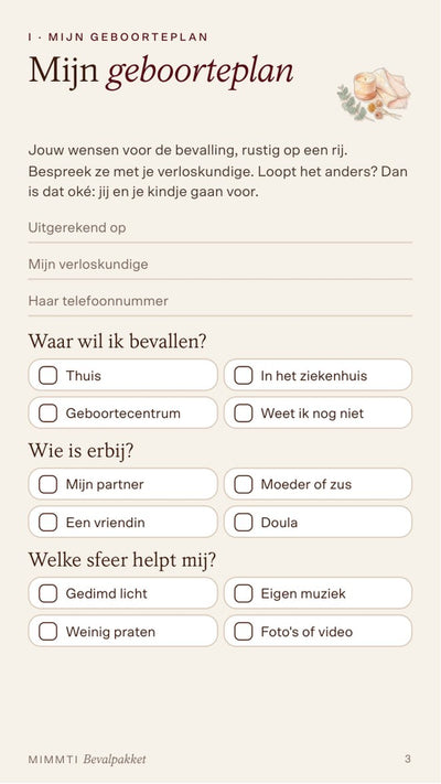 Geburtsplan