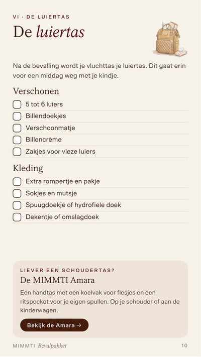 Wickeltaschen-Packliste