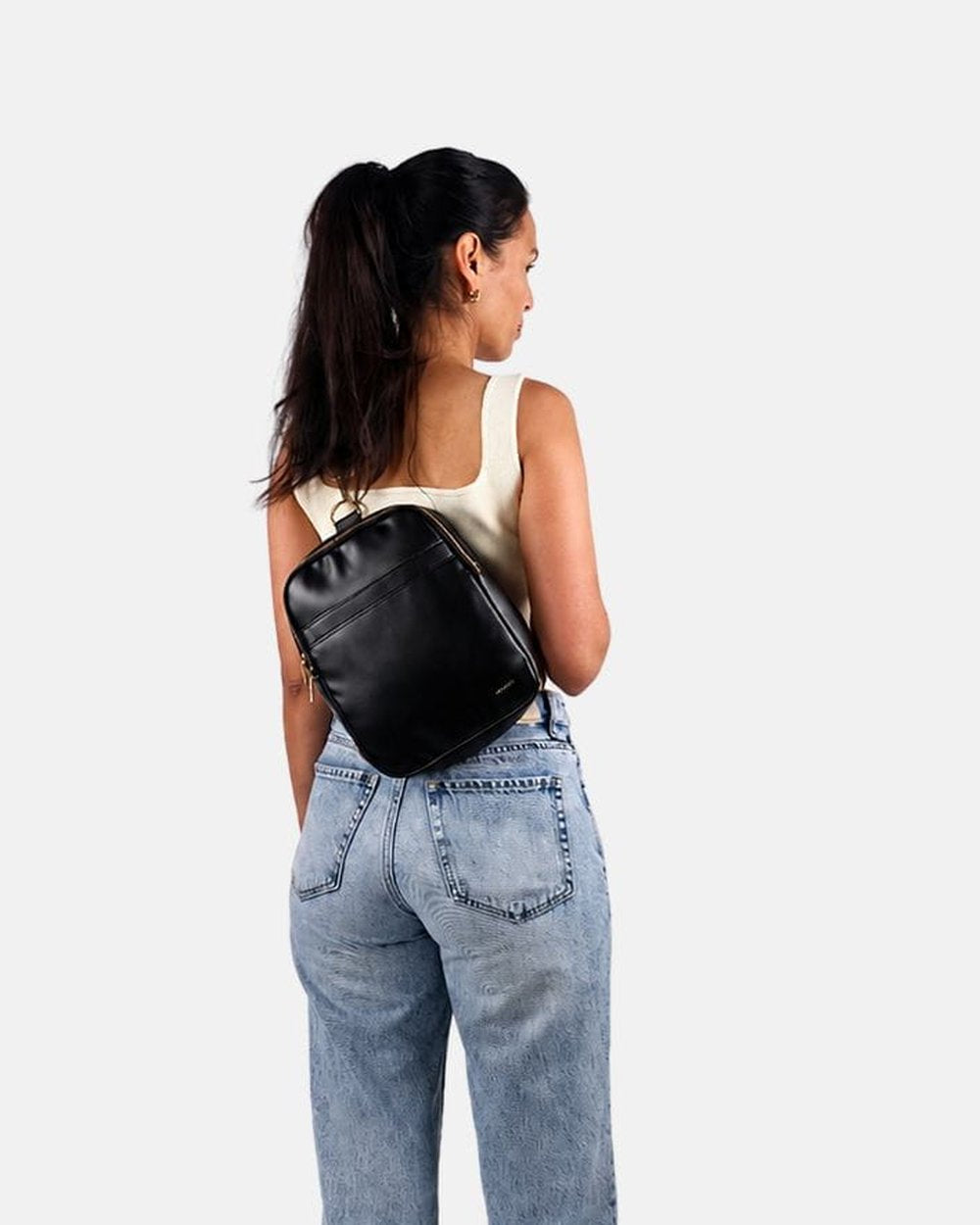 MIMMTI Zoya zwart: Crossbody achterkant